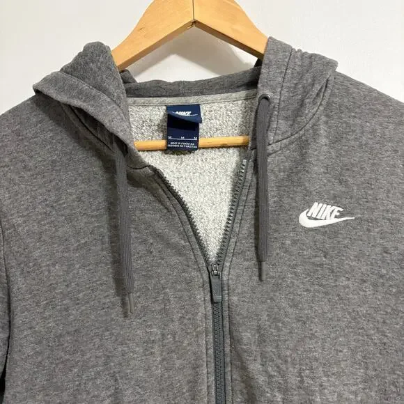 Nike Women's Medium Gray Full Zip Hoodie Skater Athletic Streetwear - Picture 2 of 5